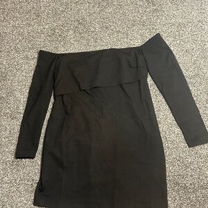 Elegant Black Off-Shoulder Dress